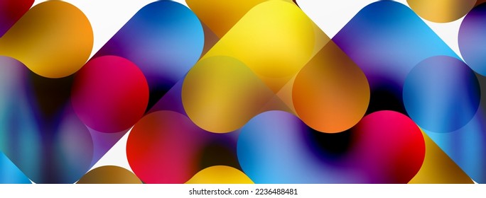 Round shapes and circle geometric abstract background. Vector Illustration For Wallpaper, Banner, Background, Card, Book Illustration, landing page