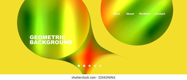 Formas redondeadas y círculos de fondo abstracto geométrico. Ilustración vectorial para fondo de escritorio, pancarta, fondo, tarjeta, ilustración del libro, página de inicio