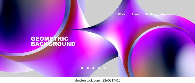 Round shapes and circles geometric abstract background. Vector Illustration For Wallpaper, Banner, Background, Card, Book Illustration, landing page