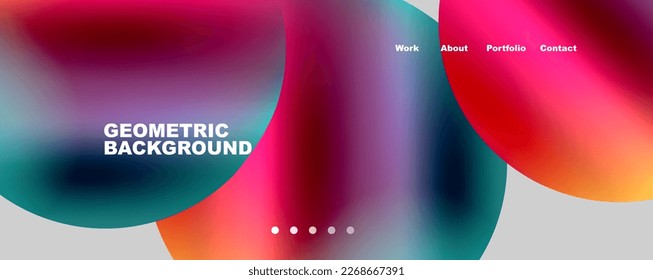 Round shapes and circles geometric abstract background. Vector Illustration For Wallpaper, Banner, Background, Card, Book Illustration, landing page