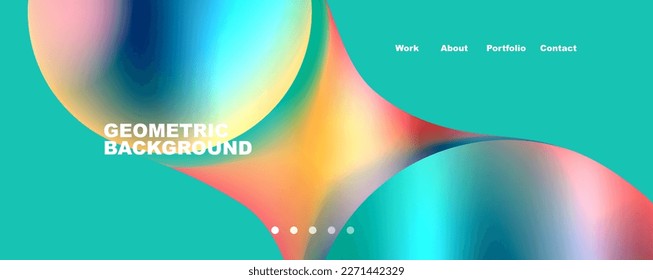 Round shapes and circles geometric abstract background. Vector Illustration For Wallpaper, Banner, Background, Card, Book Illustration, landing page