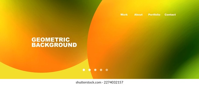 Formas redondeadas y círculos de fondo abstracto geométrico. Ilustración vectorial para fondo de escritorio, pancarta, fondo, tarjeta, ilustración del libro, página de inicio
