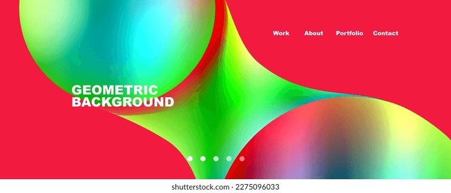 Formas redondeadas y círculos de fondo abstracto geométrico. Ilustración vectorial para fondo de escritorio, pancarta, fondo, tarjeta, ilustración del libro, página de inicio