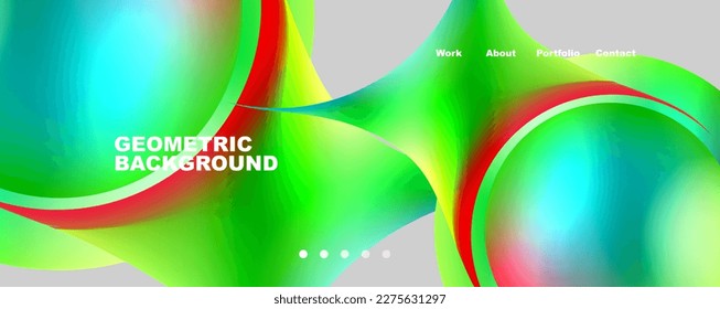 Formas redondeadas y círculos de fondo abstracto geométrico. Ilustración vectorial para fondo de escritorio, pancarta, fondo, tarjeta, ilustración del libro, página de inicio