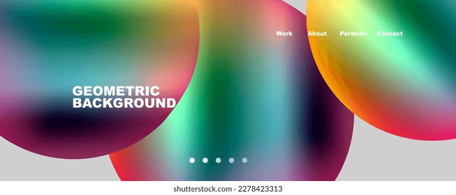 Round shapes and circles geometric abstract background. Vector Illustration For Wallpaper, Banner, Background, Card, Book Illustration, landing page