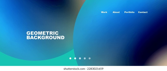 Formas redondeadas y círculos de fondo abstracto geométrico. Ilustración vectorial para fondo de escritorio, pancarta, fondo, tarjeta, ilustración del libro, página de inicio