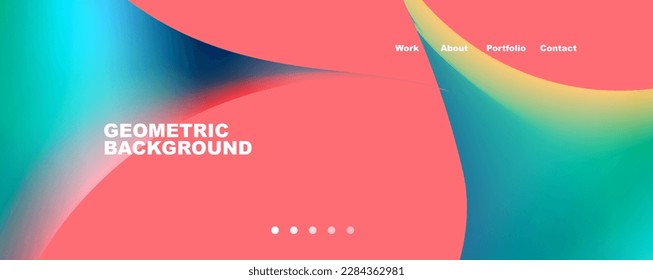 Round shapes and circles geometric abstract background. Vector Illustration For Wallpaper, Banner, Background, Card, Book Illustration, landing page