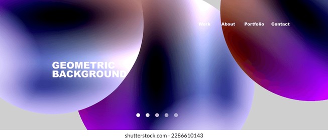 Round shapes and circles geometric abstract background. Vector Illustration For Wallpaper, Banner, Background, Card, Book Illustration, landing page