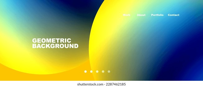 Runde Formen und Kreise geometrischer abstrakter Hintergrund. Vektorgrafik für Bildschirmhintergründe, Banner, Hintergrund, Karte, Buchillustration, Landing-Page