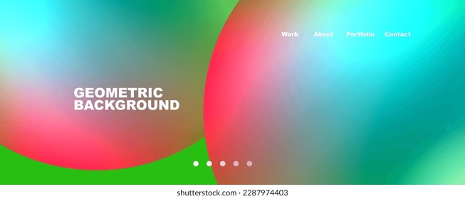 Formas redondeadas y círculos de fondo abstracto geométrico. Ilustración vectorial para fondo de escritorio, pancarta, fondo, tarjeta, ilustración del libro, página de inicio