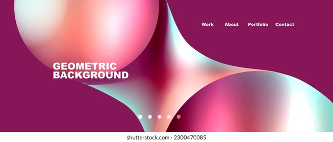 Round shapes and circles geometric abstract background. Vector Illustration For Wallpaper, Banner, Background, Card, Book Illustration, landing page