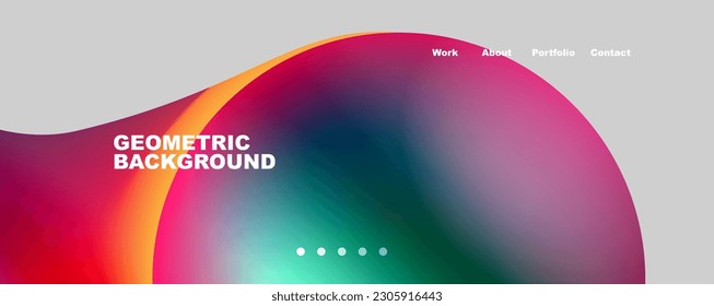Formas redondeadas y círculos de fondo abstracto geométrico. Ilustración vectorial para fondo de escritorio, pancarta, fondo, tarjeta, ilustración del libro, página de inicio