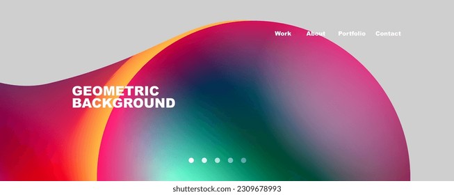Round shapes and circles geometric abstract background. Vector Illustration For Wallpaper, Banner, Background, Card, Book Illustration, landing page