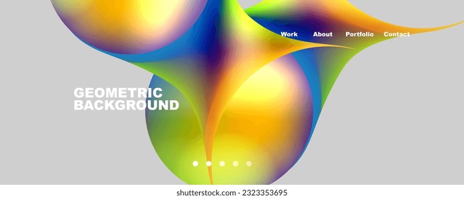 Round shapes and circles geometric abstract background. Vector Illustration For Wallpaper, Banner, Background, Card, Book Illustration, landing page