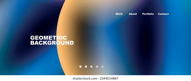 Formas redondeadas y círculos de fondo abstracto geométrico. Ilustración vectorial para fondo de escritorio, pancarta, fondo, tarjeta, ilustración del libro, página de inicio
