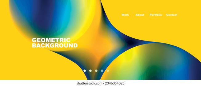 Round shapes and circles geometric abstract background. Vector Illustration For Wallpaper, Banner, Background, Card, Book Illustration, landing page