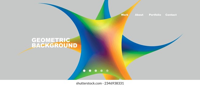 Formas redondeadas y círculos de fondo abstracto geométrico. Ilustración vectorial para fondo de escritorio, pancarta, fondo, tarjeta, ilustración del libro, página de inicio