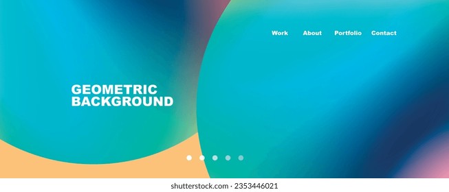 Round shapes and circles geometric abstract background. Vector Illustration For Wallpaper, Banner, Background, Card, Book Illustration, landing page
