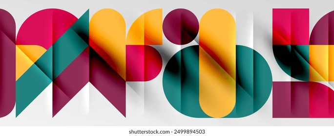Formas redondas, círculos y líneas de fondo geométrico mínimo. Ilustración vectorial para el Fondo de pantalla, Anuncio, fondo, tarjeta, ilustración del libro, landing page