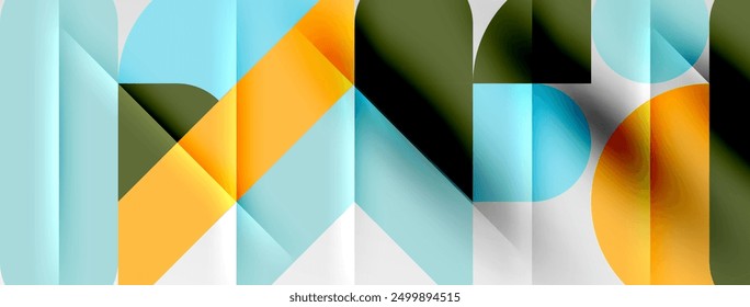 Runde Formen, Kreise und Linien minimalen geometrischen Hintergrund. Vektorgrafik für Tapete, Banner, Hintergrund, Karte, Buchgrafik, Landing Page