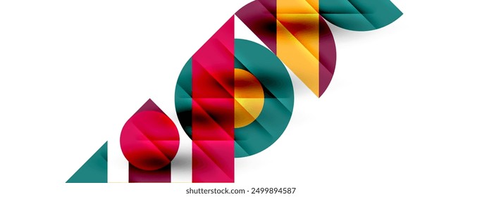 Round shapes, circles and lines minimal geometric background. Vector Illustration For Wallpaper, Banner, Background, Card, Book Illustration, landing page