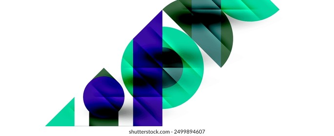 Round shapes, circles and lines minimal geometric background. Vector Illustration For Wallpaper, Banner, Background, Card, Book Illustration, landing page