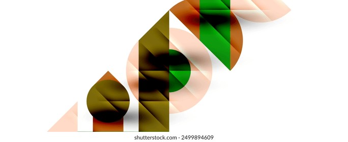 Round shapes, circles and lines minimal geometric background. Vector Illustration For Wallpaper, Banner, Background, Card, Book Illustration, landing page