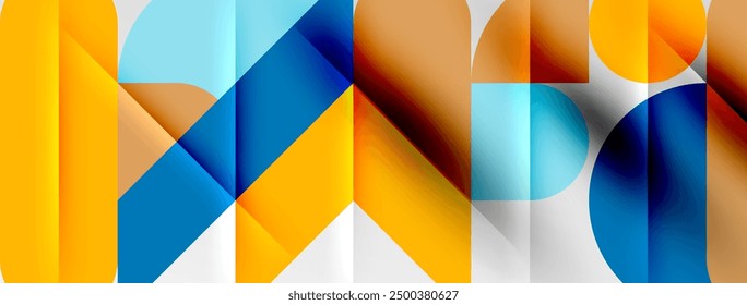 Runde Formen, Kreise und Linien minimalen geometrischen Hintergrund. Vektorgrafik für Tapete, Banner, Hintergrund, Karte, Buchgrafik, Landing Page