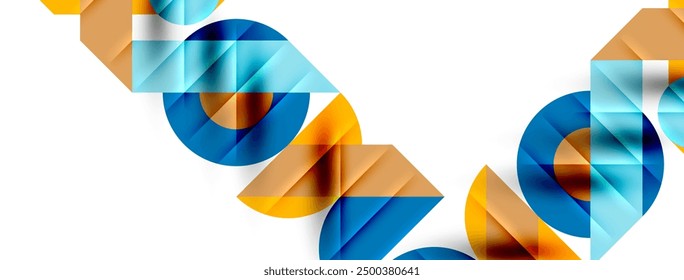Round shapes, circles and lines minimal geometric background. Vector Illustration For Wallpaper, Banner, Background, Card, Book Illustration, landing page