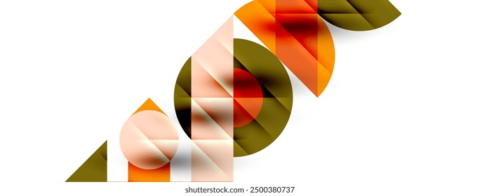 Round shapes, circles and lines minimal geometric background. Vector Illustration For Wallpaper, Banner, Background, Card, Book Illustration, landing page