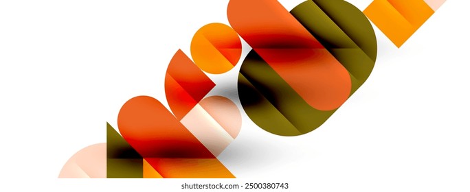 Round shapes, circles and lines minimal geometric background. Vector Illustration For Wallpaper, Banner, Background, Card, Book Illustration, landing page