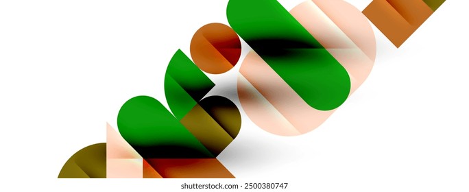 Round shapes, circles and lines minimal geometric background. Vector Illustration For Wallpaper, Banner, Background, Card, Book Illustration, landing page