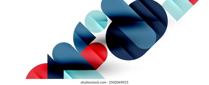 Round shapes, circles and lines minimal geometric background. Vector Illustration For Wallpaper, Banner, Background, Card, Book Illustration, landing page