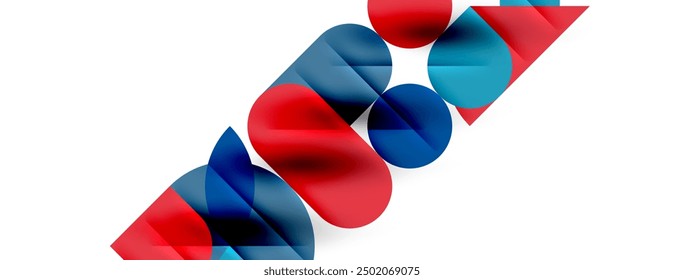 Round shapes, circles and lines minimal geometric background. Vector Illustration For Wallpaper, Banner, Background, Card, Book Illustration, landing page