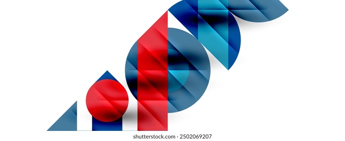 Formas redondas, círculos y líneas de fondo geométrico mínimo. Ilustración vectorial para el Fondo de pantalla, Anuncio, fondo, tarjeta, ilustración del libro, landing page