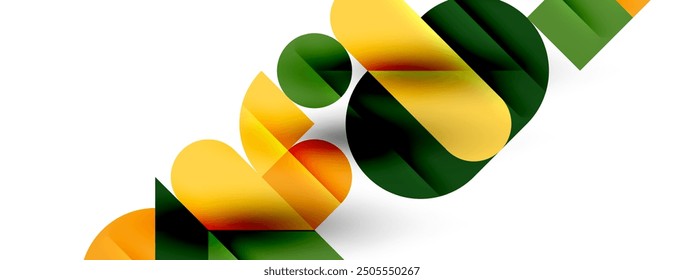 Round shapes, circles and lines minimal geometric background. Vector Illustration For Wallpaper, Banner, Background, Card, Book Illustration, landing page