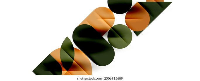 Runde Formen, Kreise und Linien minimalen geometrischen Hintergrund. Vektorgrafik für Tapete, Banner, Hintergrund, Karte, Buchgrafik, Landing Page