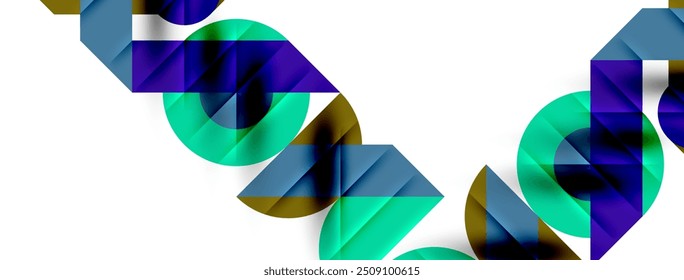 Formas redondas, círculos y líneas de fondo geométrico mínimo. Ilustración vectorial para el Fondo de pantalla, Anuncio, fondo, tarjeta, ilustración del libro, landing page