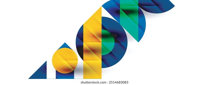 Round shapes, circles and lines minimal geometric background. Vector Illustration For Wallpaper, Banner, Background, Card, Book Illustration, landing page