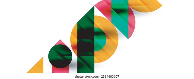 Round shapes, circles and lines minimal geometric background. Vector Illustration For Wallpaper, Banner, Background, Card, Book Illustration, landing page