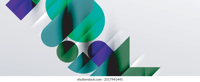 Round shapes, circles and lines minimal geometric background. Vector Illustration For Wallpaper, Banner, Background, Card, Book Illustration, landing page