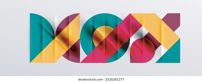 Round shapes, circles and lines minimal geometric background. Vector Illustration For Wallpaper, Banner, Background, Card, Book Illustration, landing page