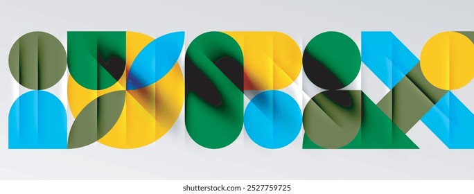 Round shapes, circles and lines minimal geometric background. Vector Illustration For Wallpaper, Banner, Background, Card, Book Illustration, landing page