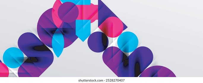 Round shapes, circles and lines minimal geometric background. Vector Illustration For Wallpaper, Banner, Background, Card, Book Illustration, landing page