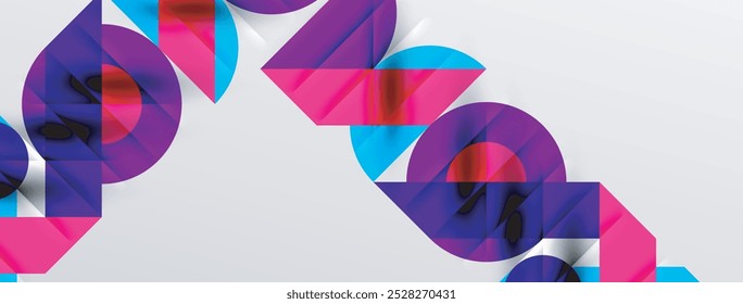 Round shapes, circles and lines minimal geometric background. Vector Illustration For Wallpaper, Banner, Background, Card, Book Illustration, landing page