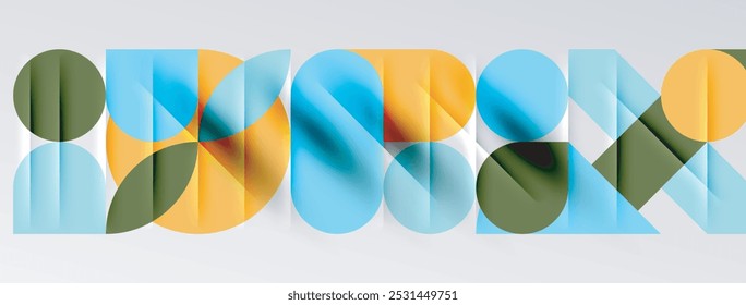 Round shapes, circles and lines minimal geometric background. Vector Illustration For Wallpaper, Banner, Background, Card, Book Illustration, landing page