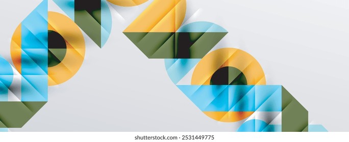 Round shapes, circles and lines minimal geometric background. Vector Illustration For Wallpaper, Banner, Background, Card, Book Illustration, landing page