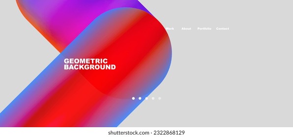 Round shapes and circles with liquid gradients