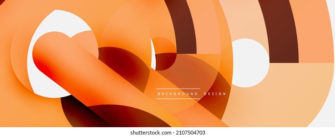 Round shapes circles and other geometric forms. Vector illustration for wallpaper banner background card or landing page