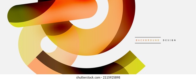 Round shapes circles and other geometric forms. Vector illustration for wallpaper banner background card or landing page